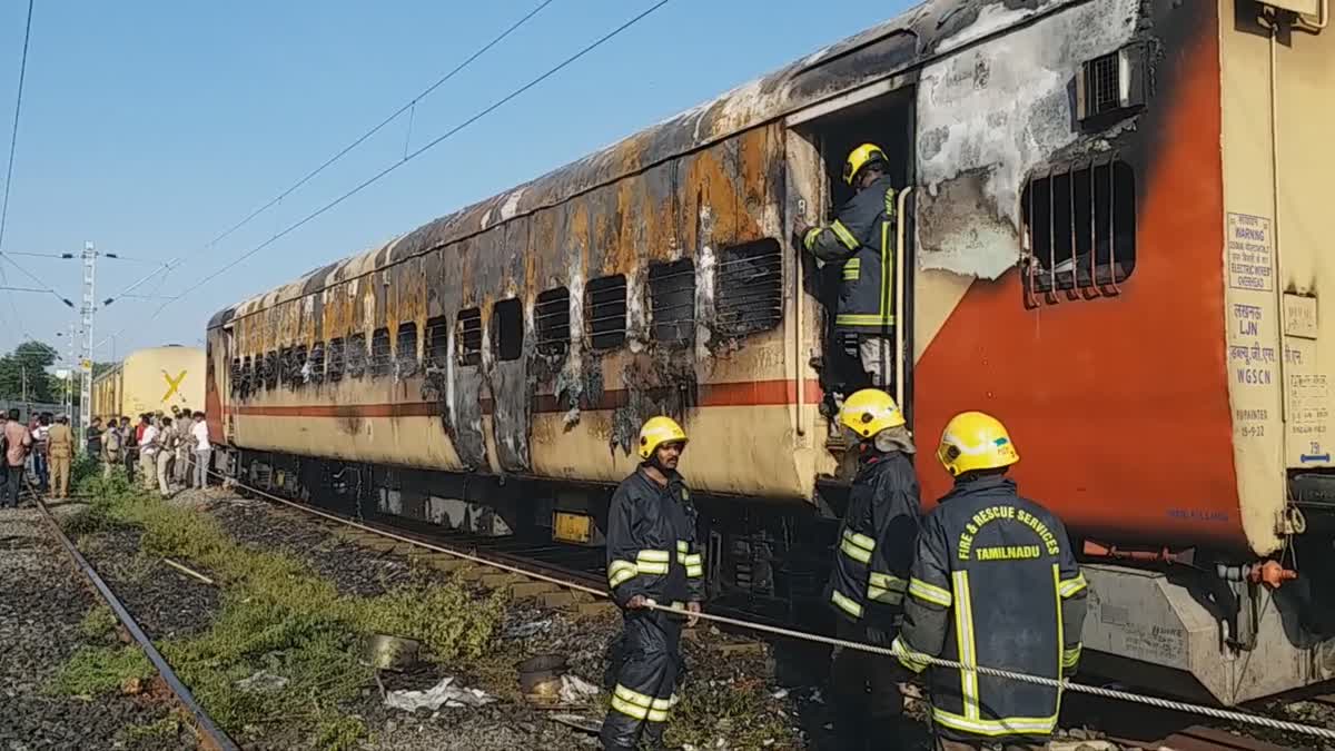 भारतको मदुराइ रेलमा आगलागी हुँदा नौ तीर्थयात्रीको मृत्यु