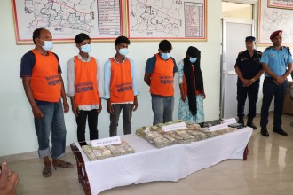 ठूलो परिमाणमा नगद र लागुऔषधसहित पाँचजना पक्राउ