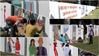 महेन्द्रनगरका भित्तामा संस्कृति झल्किने ‘चित्रकला’