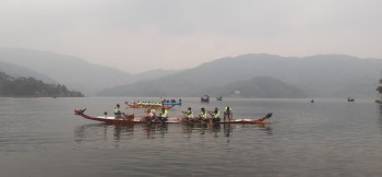 बेगनास तालमा राष्ट्रिय ड्रागन बोट रेस प्रतियोगिता सुरु