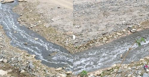 बञ्चरेडाँडाको फोहोरको लेदो सिधै खोलामा बगाइयो