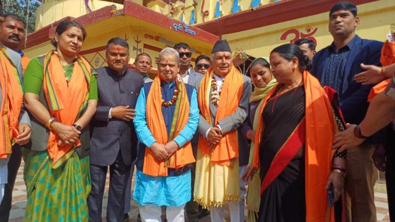 राष्ट्रपति पौडेलद्वारा जलेश्वरनाथको पूजा अर्चना