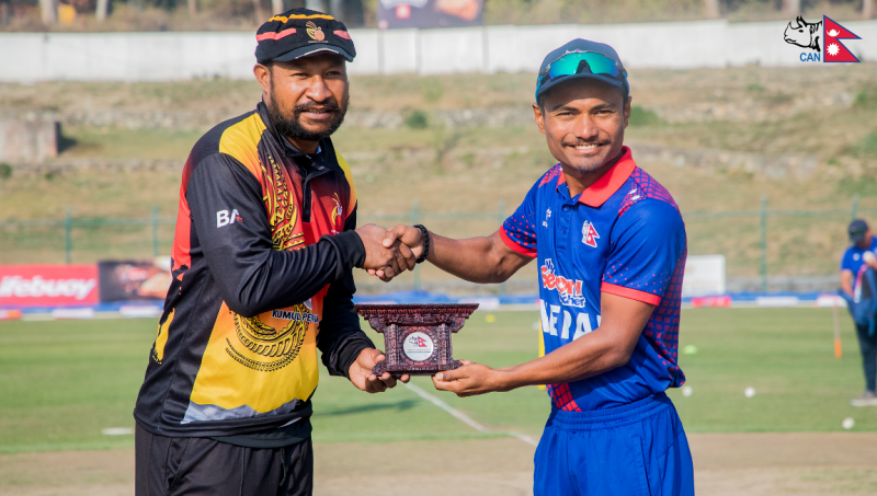 नेपालले टस हार्यो, पीएनजी फिल्डिङमा