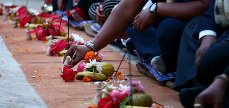 नेवार समुदायले आज म्हः (आत्म) पूजा गर्दै