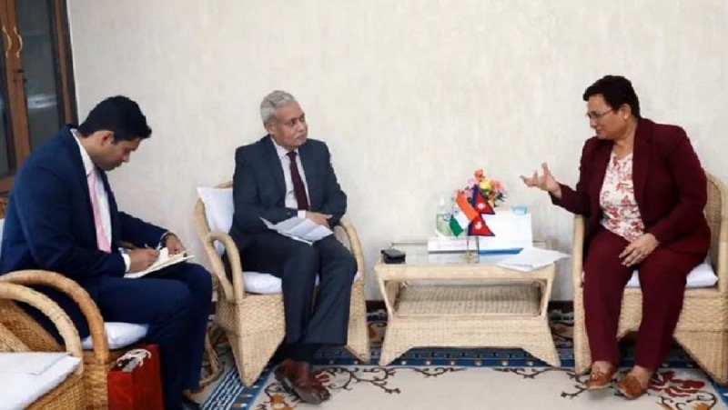 बाढी नियन्त्रणका विषयमा ऊर्जामन्त्री र भारतीय राजदूतबीच छलफल