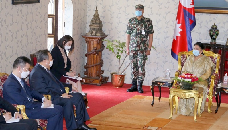 राष्ट्रपतिसँग चिनियाँ नेताको शिष्टाचार भेट