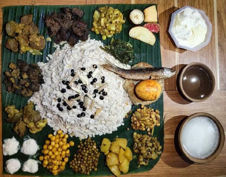 ‘कुछी भ्वय’ खाएर महाअष्टमी पर्व मनाउँदै नेवार समुदाय