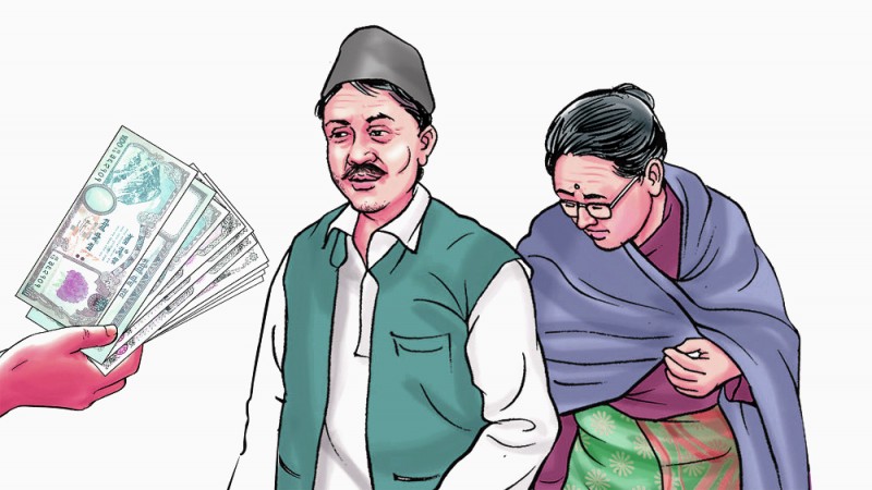 गौरीगञ्ज गाउँपालिकामा मृत्यु भएका व्यक्तिलाई सासु’ भत्ता वितरण