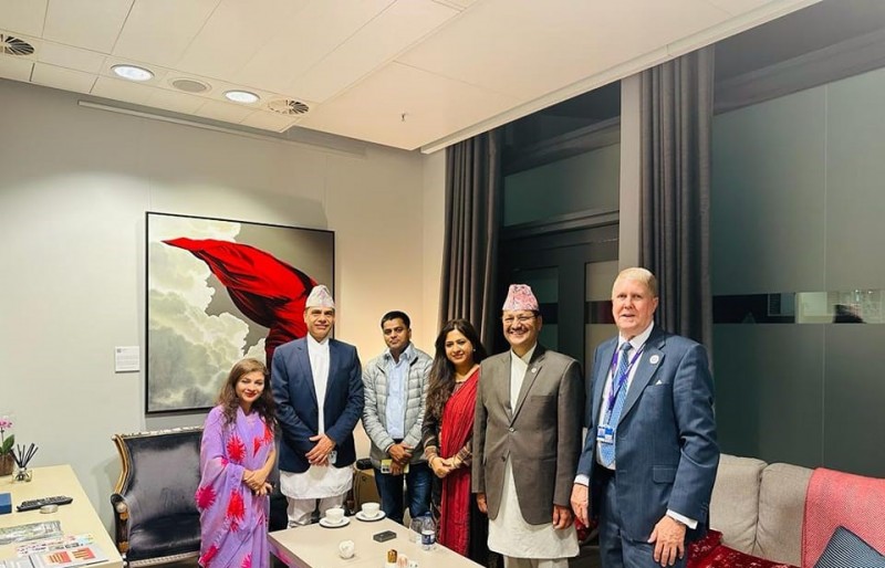 परराष्ट्रमन्त्री एनपी साउद बेलायतका राजा चाल्र्स तृतीयको राज्याभिषेकमा सहभागी हुन लण्डनमा