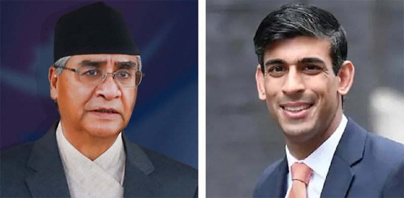 प्रधानमन्त्री देउवाद्वारा नेता सुनकलाई बधाई