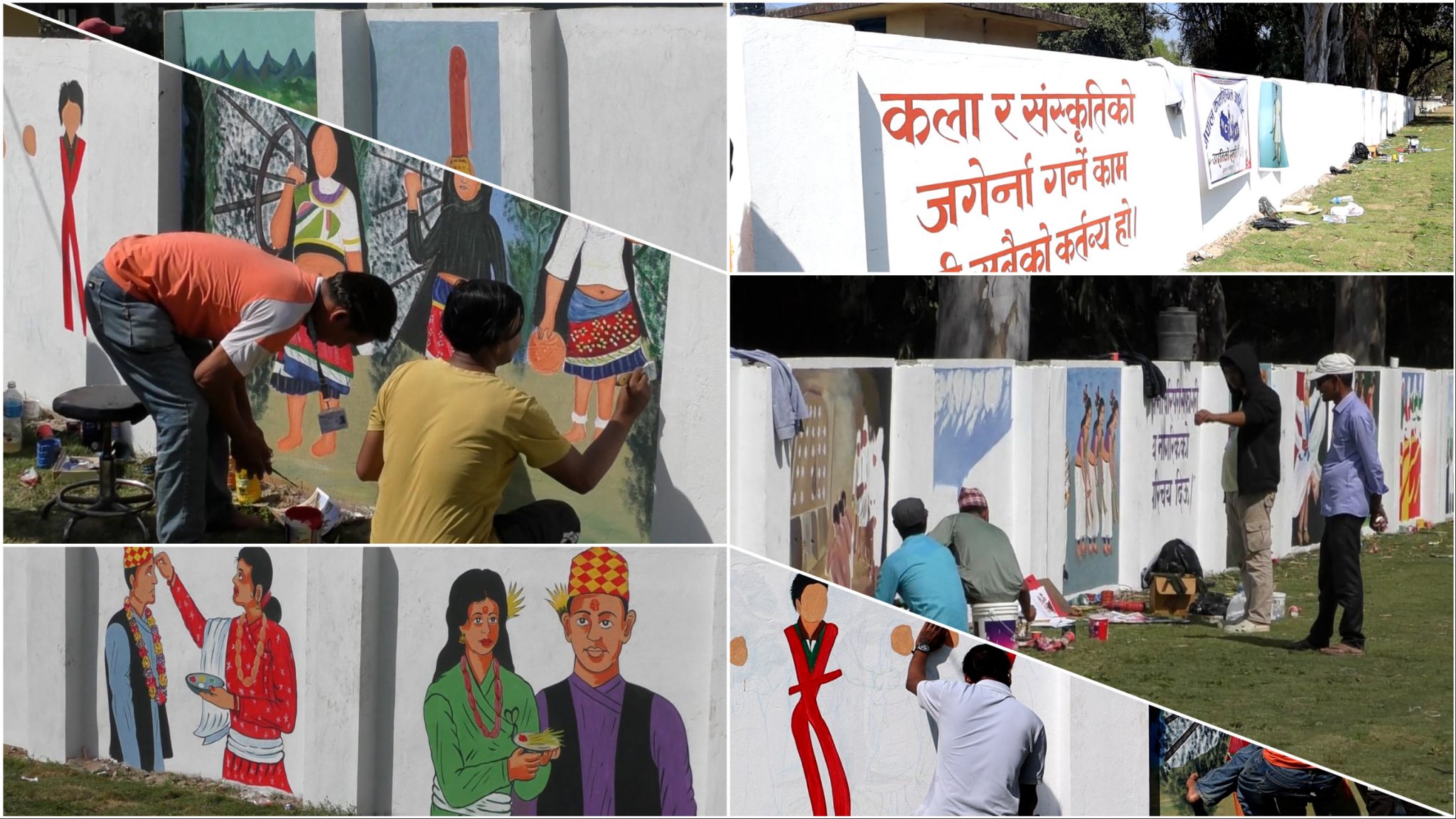 महेन्द्रनगरका भित्तामा संस्कृति झल्किने ‘चित्रकला’