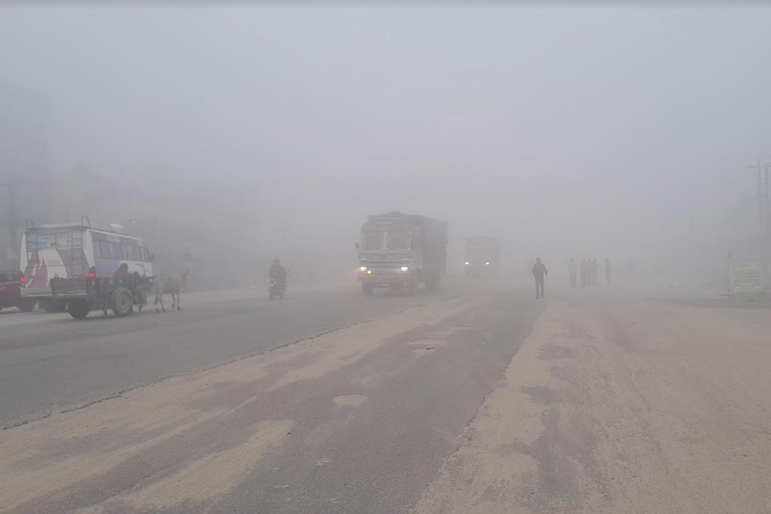 हुस्सु/कुहिरोबाट सावधानी अपनाउन अनुरोध