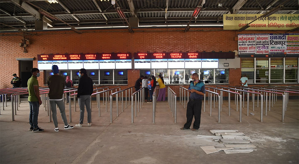 जीप तथा माइक्रोबसका लागि नयाँ बसपार्कभित्र ५६ वटा टिकट काउण्टर थप